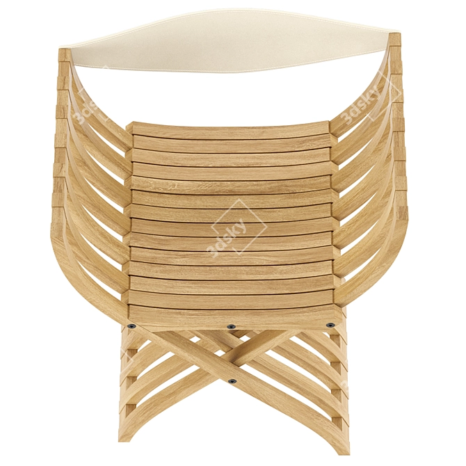 Pierre Paulin Inspired Elegant Chair 3D model image 3