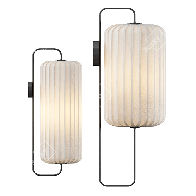 Sleek Minimalist Sakari Wall Lamp 3D model image 3