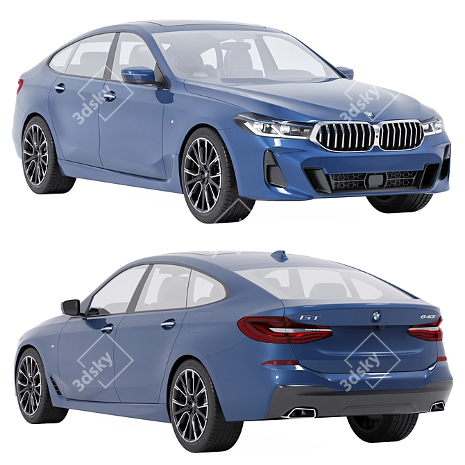 BMW 6 GT 640i xDrive Assets 3D model image 1