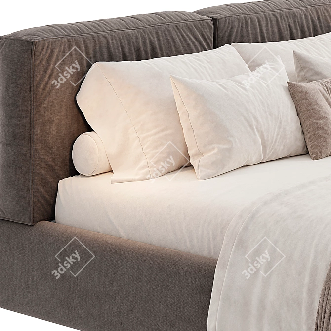 Modern Minimalist TOPO Bed 3D model image 4