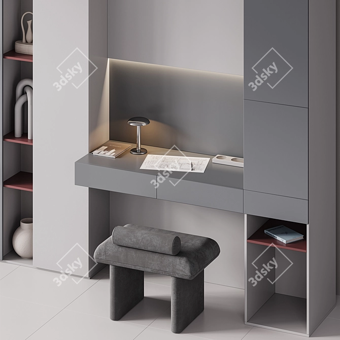 Modern Home Office Set 3D model image 3