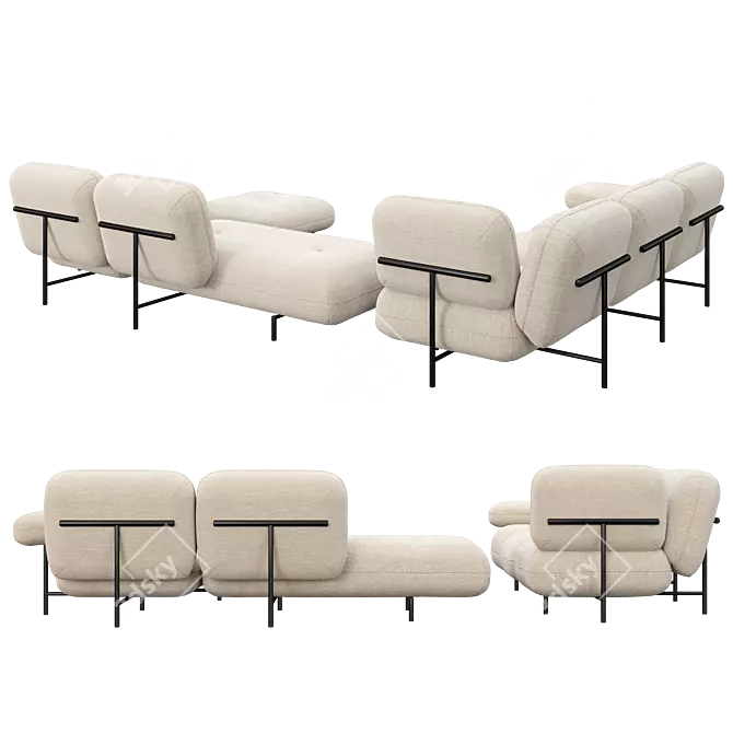 Cantori Cloud Sofas Set 3D model image 4