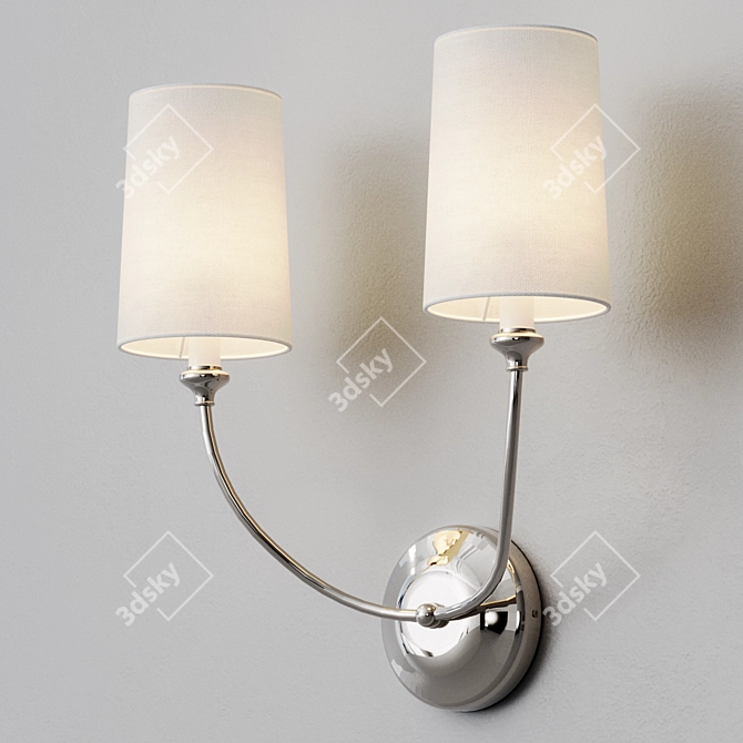 Dual Wall Sconce by Louvre 3D model image 5