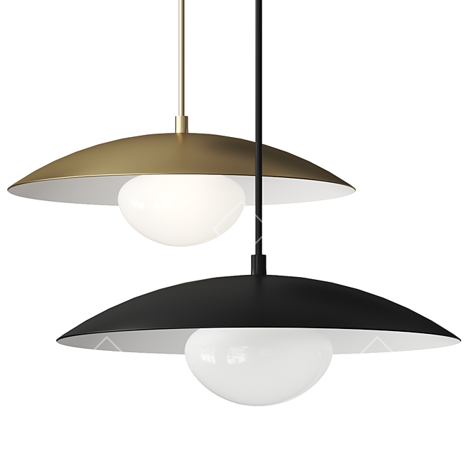 Modern Geometric Pendant Light Fixture 3D model image 1