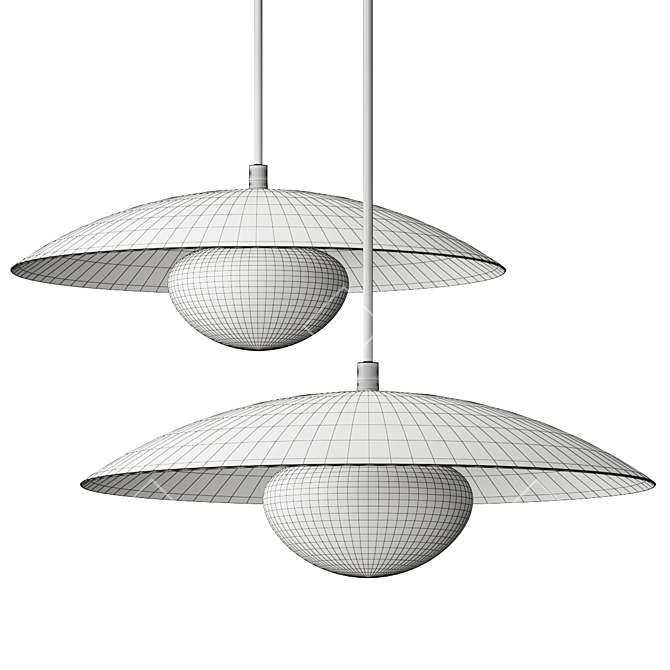 Modern Geometric Pendant Light Fixture 3D model image 2