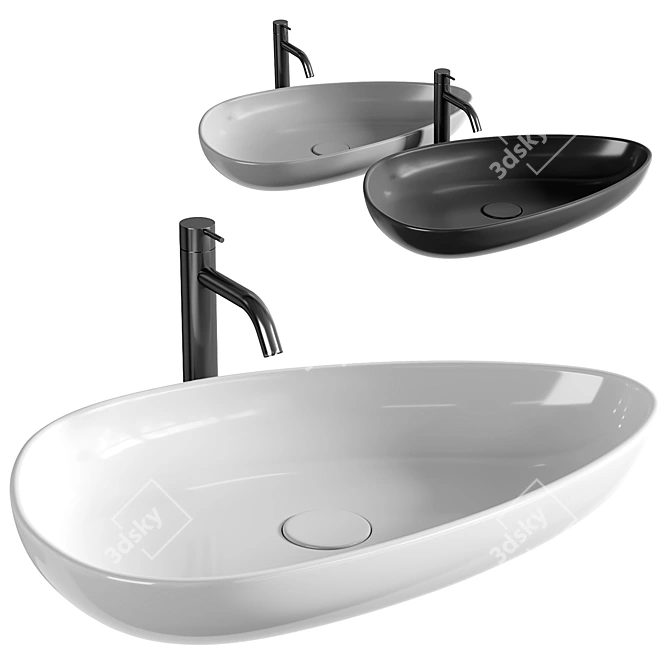 BOCCHI Etna Ceramic Sinks 3D model image 1