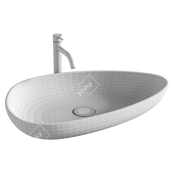 BOCCHI Etna Ceramic Sinks 3D model image 4