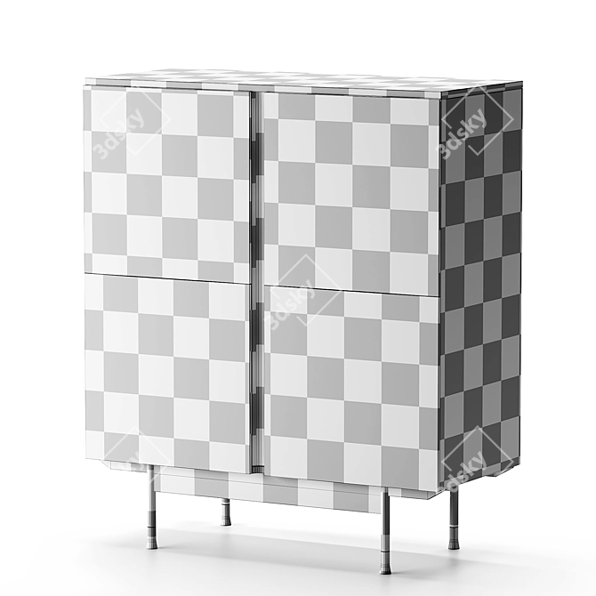 Melody Rain Cabinet Cantori Furniture 3D model image 5