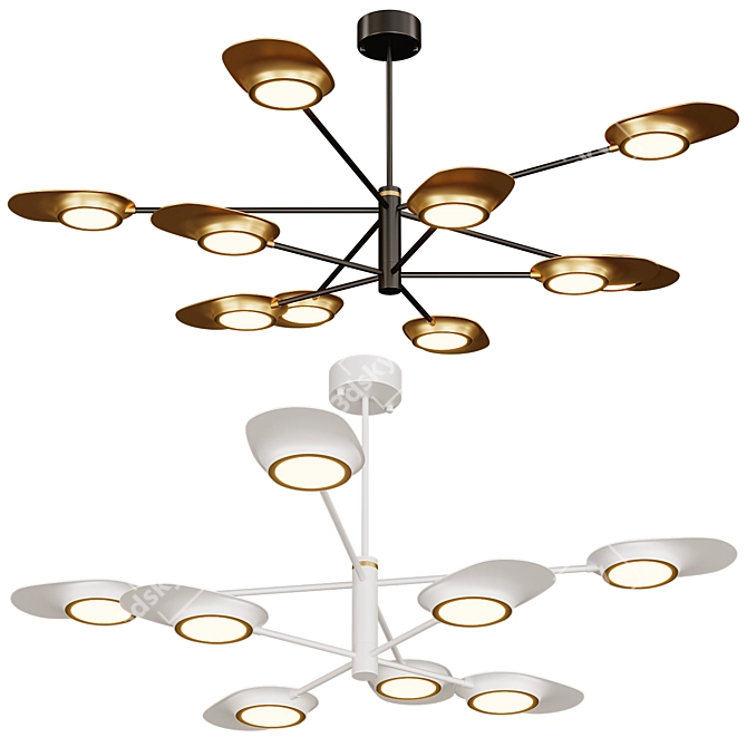 INGEL Designer Chandelier: Modern Elegance 3D model image 1