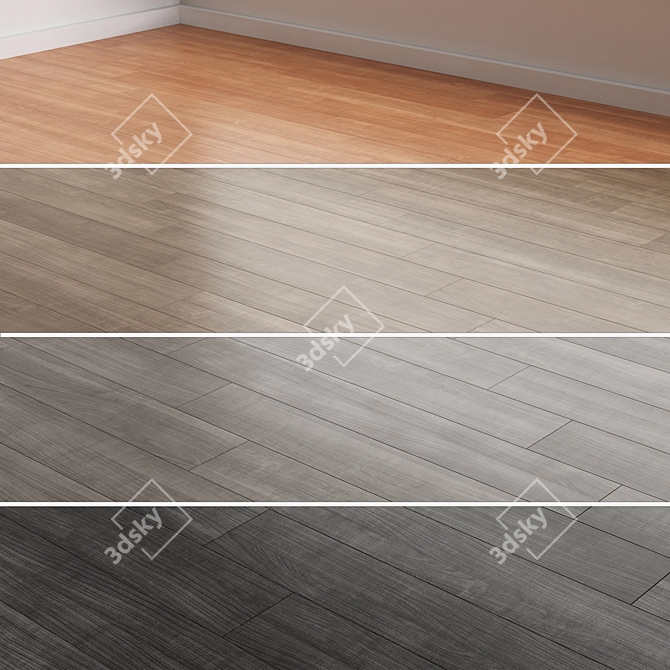 Versatile Oak Plank Flooring Kit 3D model image 1