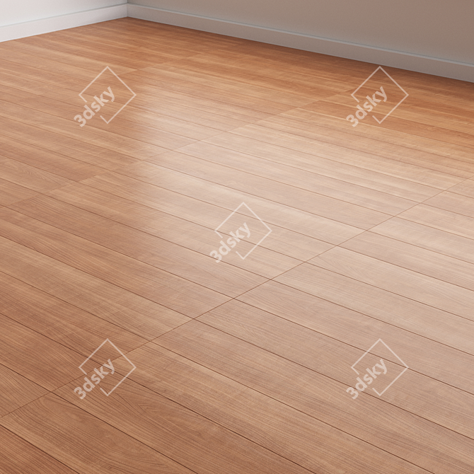 Versatile Oak Plank Flooring Kit 3D model image 4