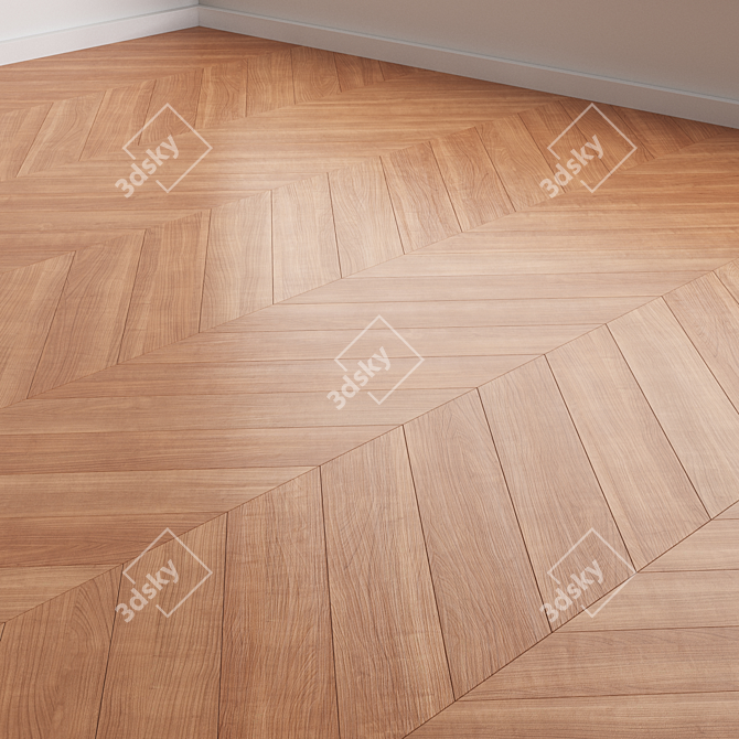 Versatile Oak Plank Flooring Kit 3D model image 5