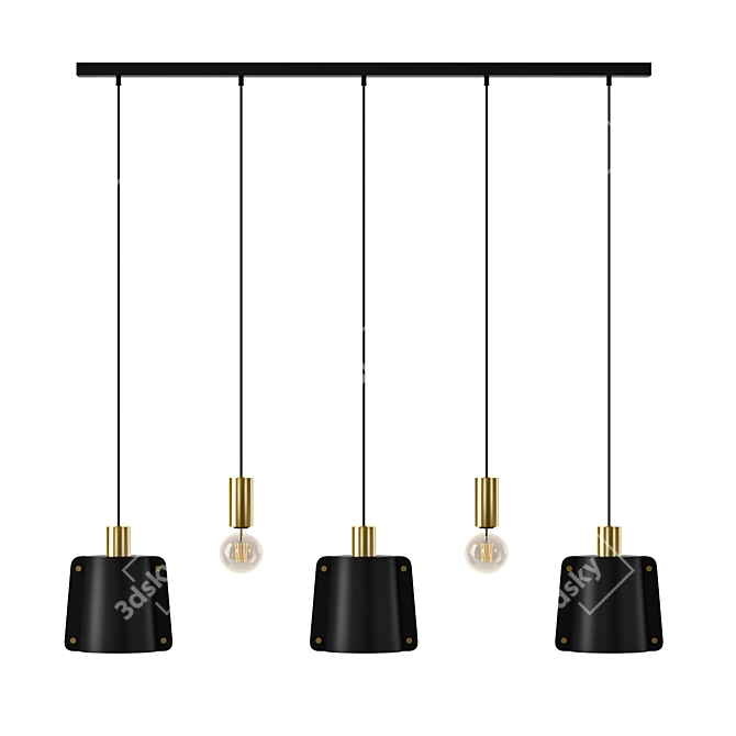 Majagua Brass Pendant Light 3D model image 2