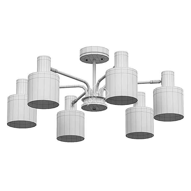 Elegant Glass Chandelier INGRID 6 3D model image 3