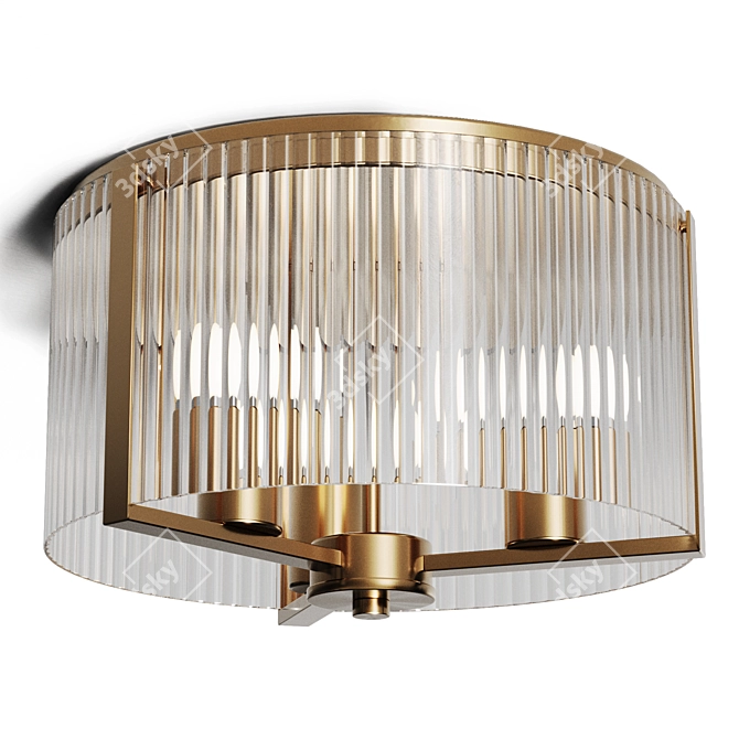 Jethra Flush Mount Light 3D model image 1