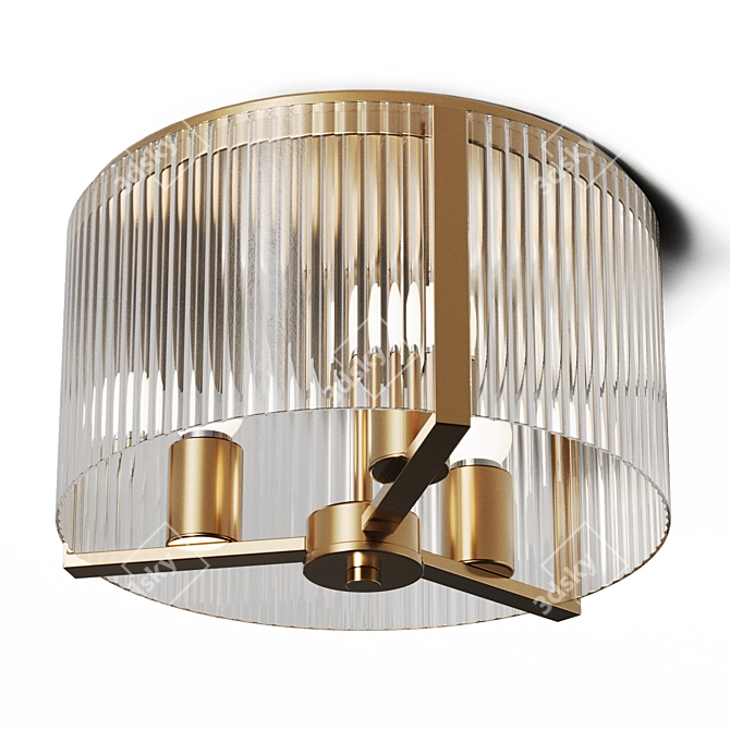 Jethra Flush Mount Light 3D model image 3