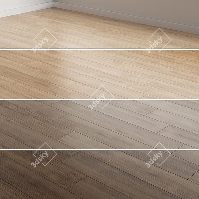 Versatile Oak Flooring Tiles 11 3D model image 1