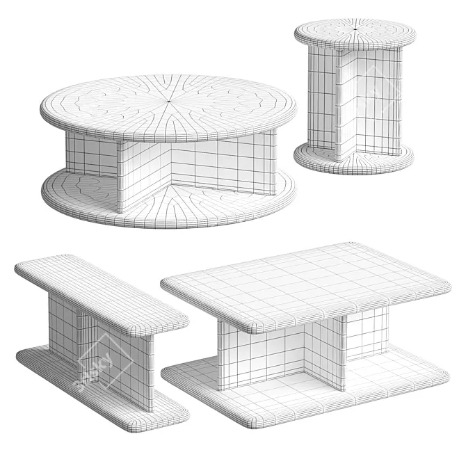 Modern Modifiable Crossline Vray Converter 3D model image 2