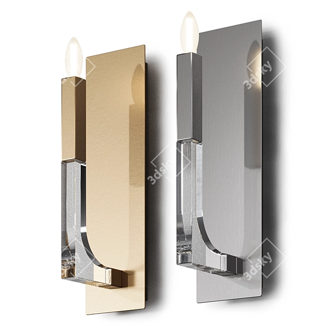 Elegant Daisy Sconces for Home 3D model image 1