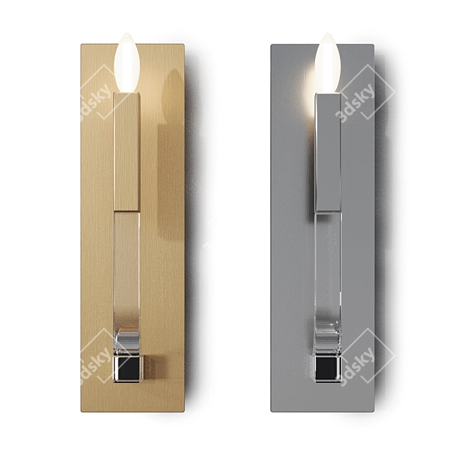 Elegant Daisy Sconces for Home 3D model image 2