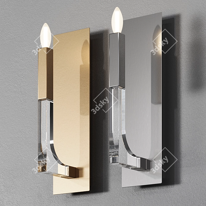 Elegant Daisy Sconces for Home 3D model image 6