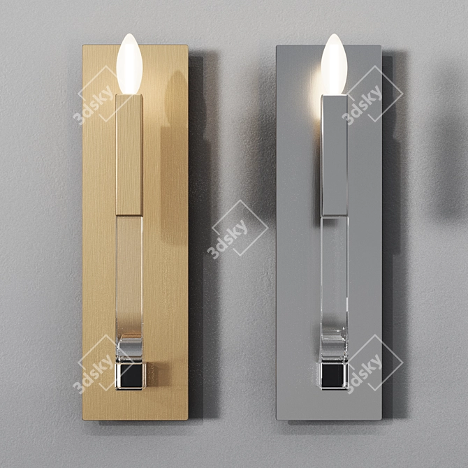 Elegant Daisy Sconces for Home 3D model image 7