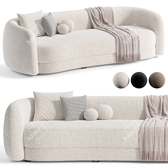 Elegant Eichholtz Sofa: Modern Luxury 3D model image 1