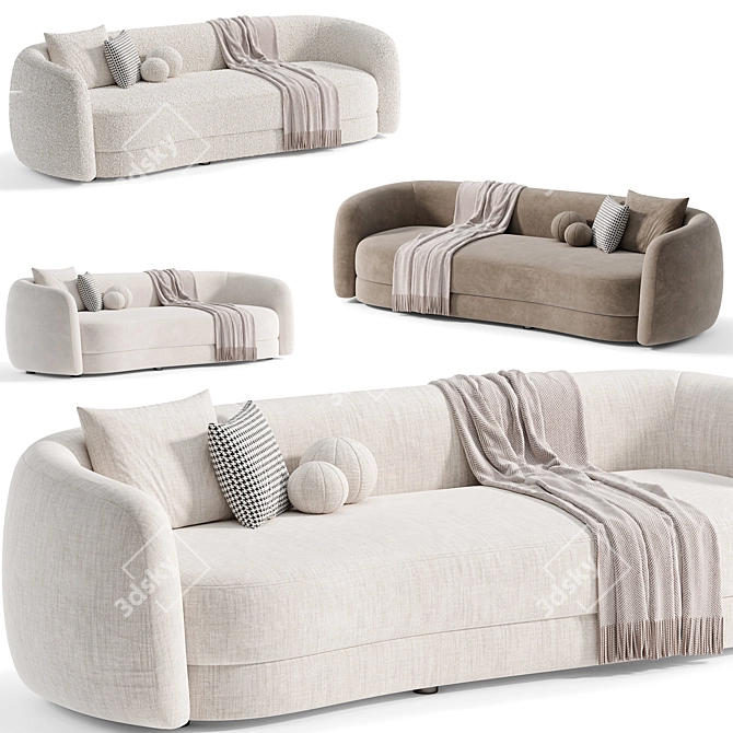 Elegant Eichholtz Sofa: Modern Luxury 3D model image 4