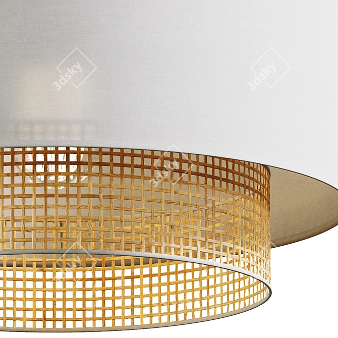 Erna Bamboo Ceiling Lampshade, Natural 3D model image 5