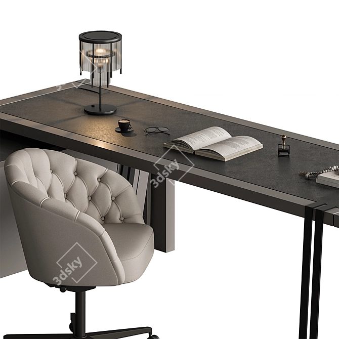 Executive Suite Manager Desk Set 3D model image 3