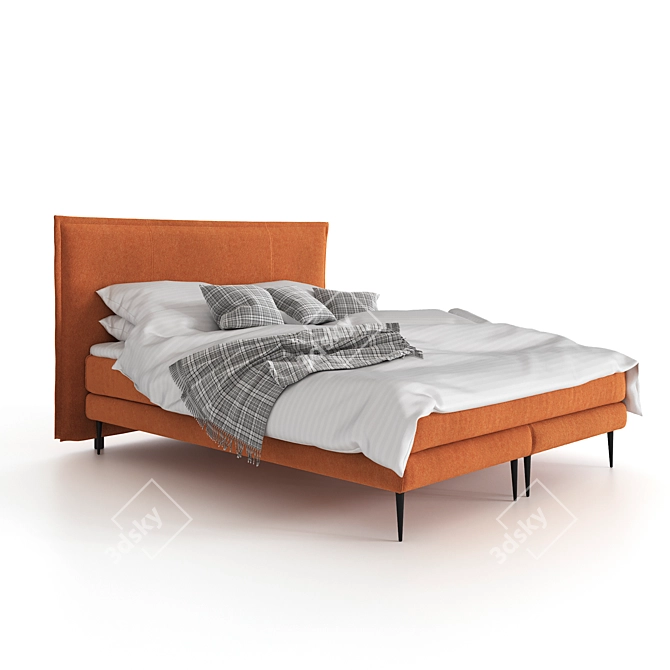 Scandic Style Felix Deluxe Bed 3D model image 4