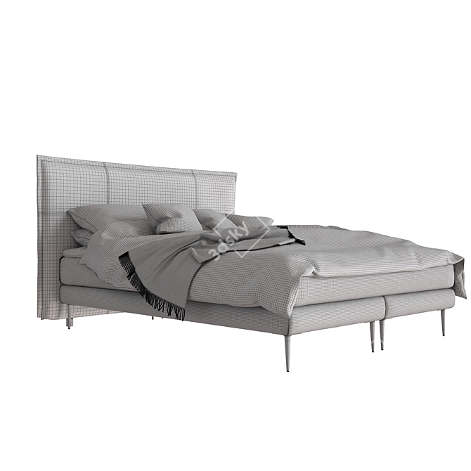 Scandic Style Felix Deluxe Bed 3D model image 6