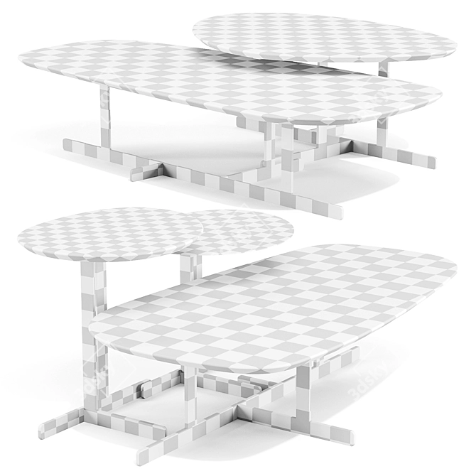 Bonaldo Kumo: Minimalist Geometric Tables 3D model image 3