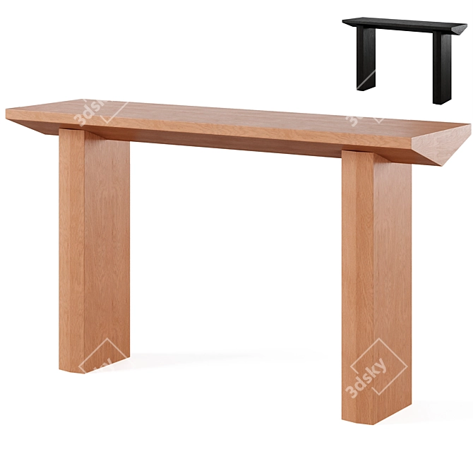 Sleek Carly Console Table 3D model image 1