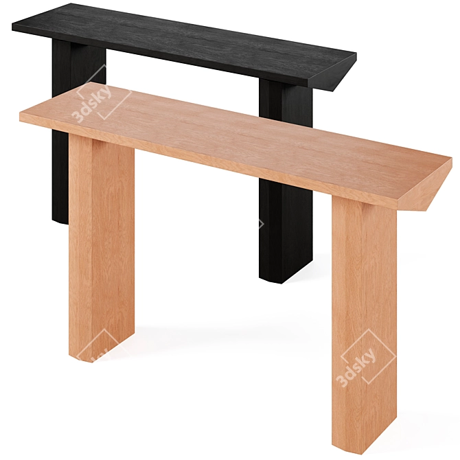 Sleek Carly Console Table 3D model image 4