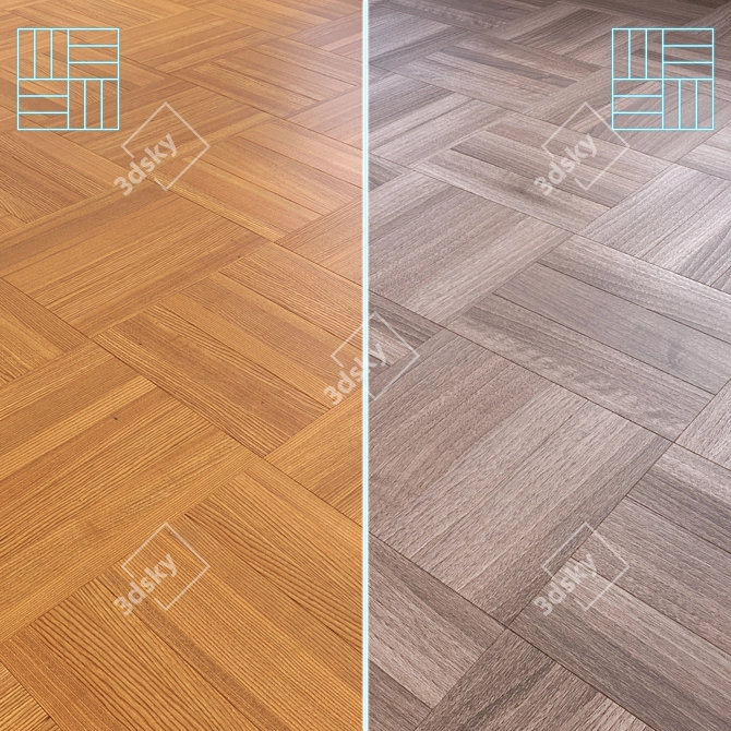 Versatile 3D Wood Flooring Model 3D model image 1