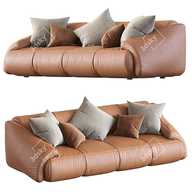 Modern London Style Sofa Bed 3D model image 1