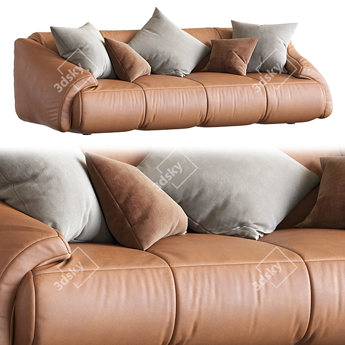 Modern London Style Sofa Bed 3D model image 2