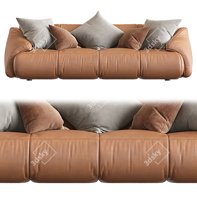 Modern London Style Sofa Bed 3D model image 4