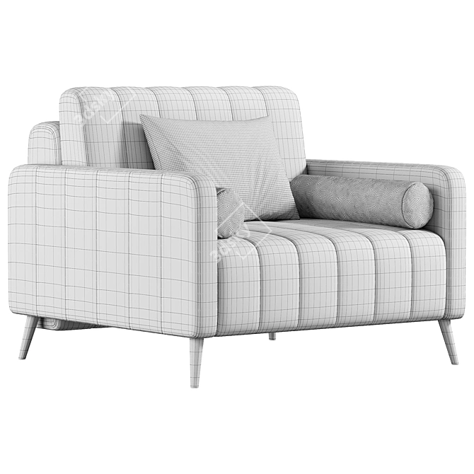 Elegant and Ergonomic Markful Armchair 3D model image 5