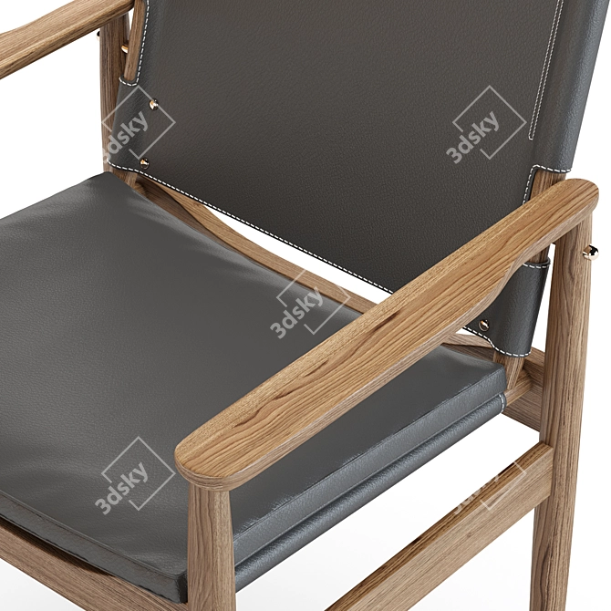 Elegant Journey Dining Armchair 3D model image 5