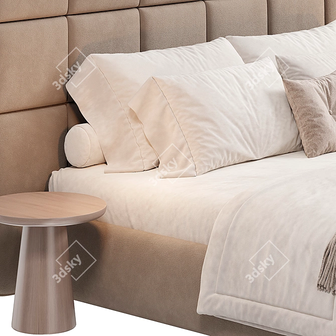 Contemporary Madrid Bed Frame 3D model image 5