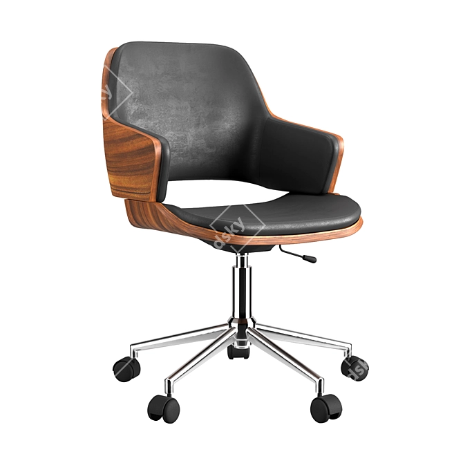 Executive Leather Office Chair 3D model image 1