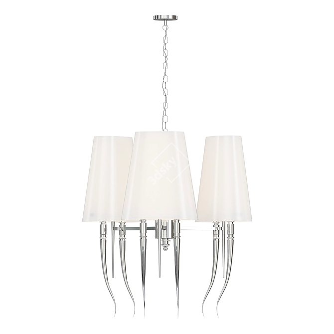 Elegant Brunilde Chrome Pendant Light 3D model image 1