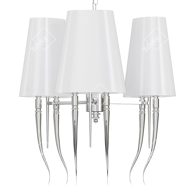 Elegant Brunilde Chrome Pendant Light 3D model image 2