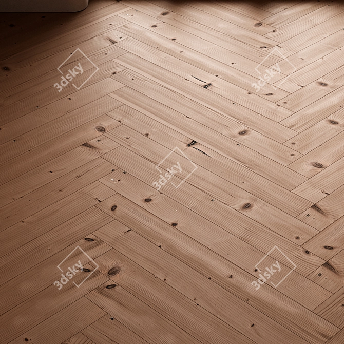 CoronaMultiMap Oak Parquet Flooring 3D model image 3