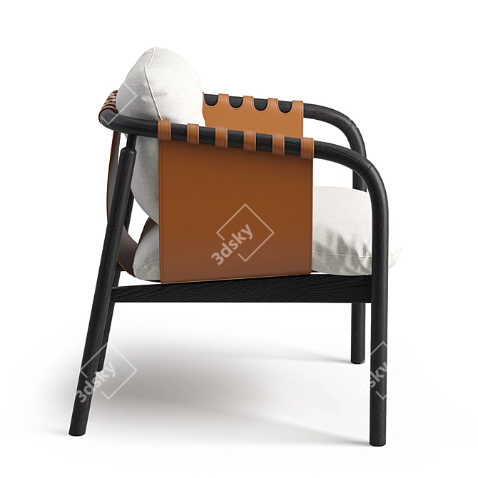 Modern CARPANESE Bridge Armchair Design 3D model image 3