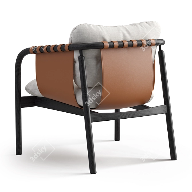 Modern CARPANESE Bridge Armchair Design 3D model image 4