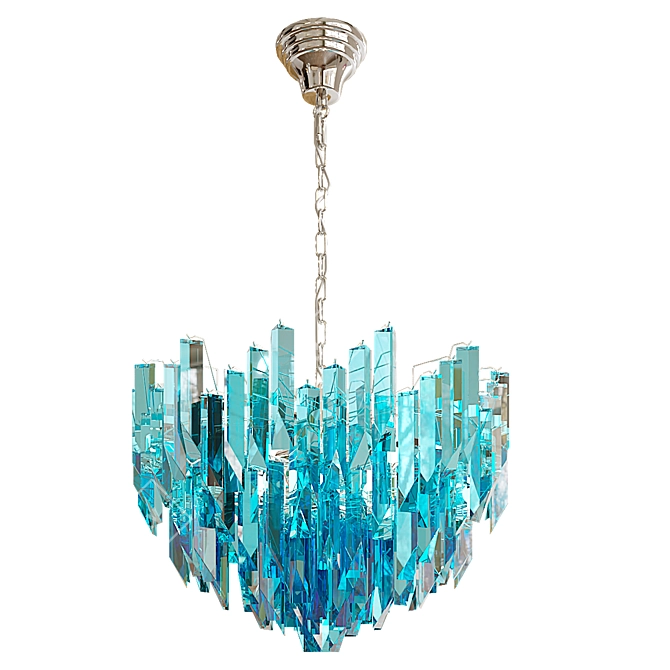 Crystal Chrome Gold Chandelier 5055 3D model image 2