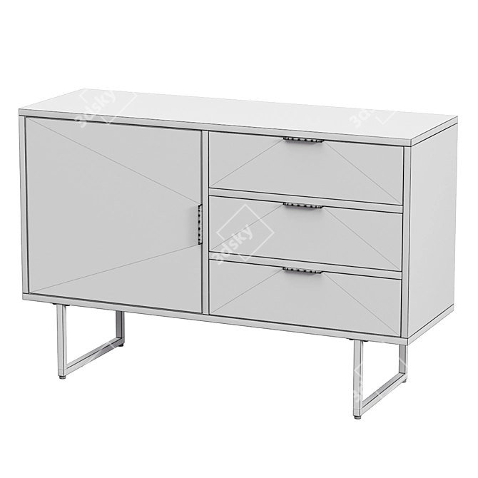 Industrial Chic Loft Design Dresser 3D model image 8